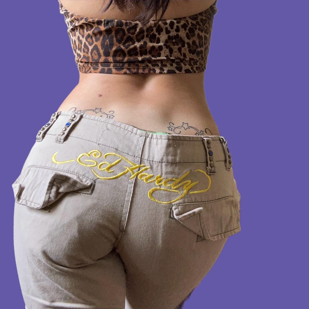 Y2K 2000s Vintage Rare Ed Hardy Cargo Pants SEND | Depop