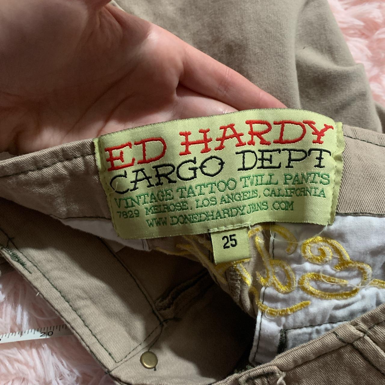 Y2K 2000s Vintage Rare Ed Hardy Cargo Pants SEND | Depop