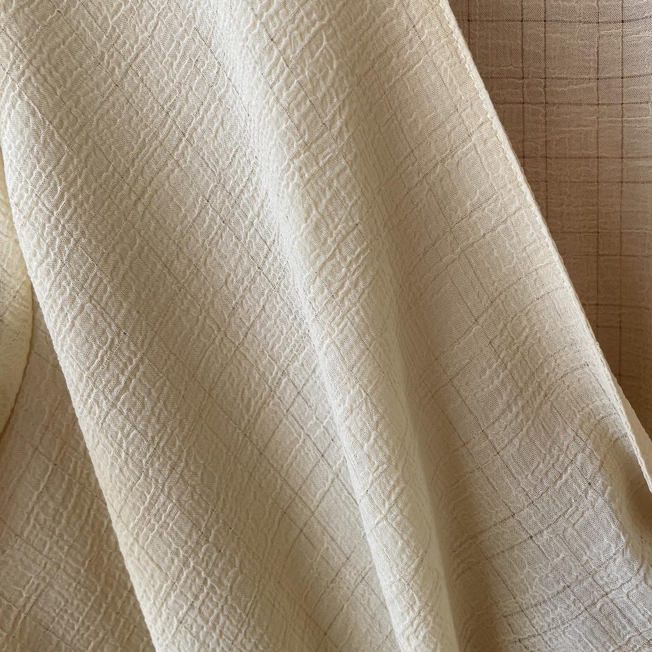 Cider Women's Yellow and Cream Dress Depop