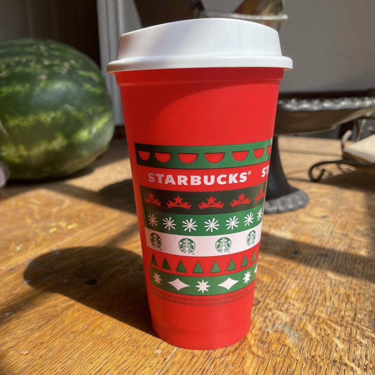 Starbucks Reusable Plastic Hot Cups Holiday 2020 - Depop