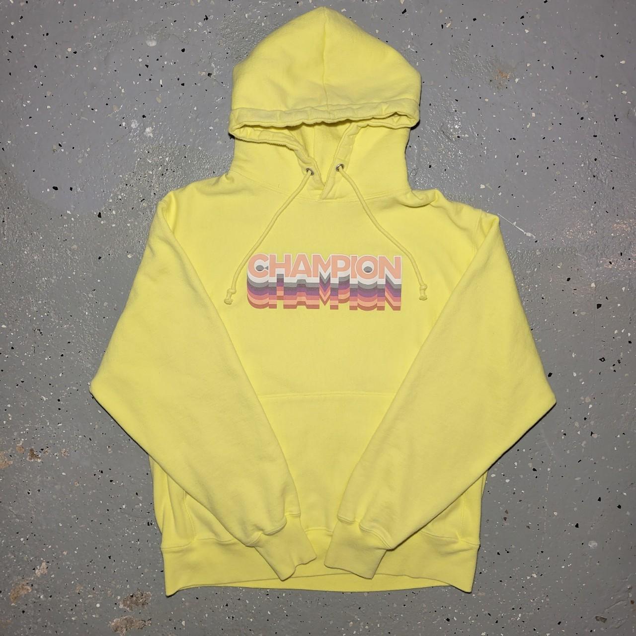 Champion hoodie hot sale pastel yellow