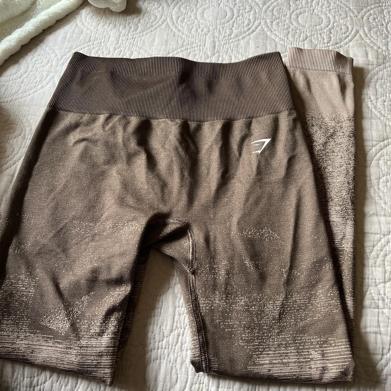 Gymshark Women's Brown and Tan Leggings | Depop