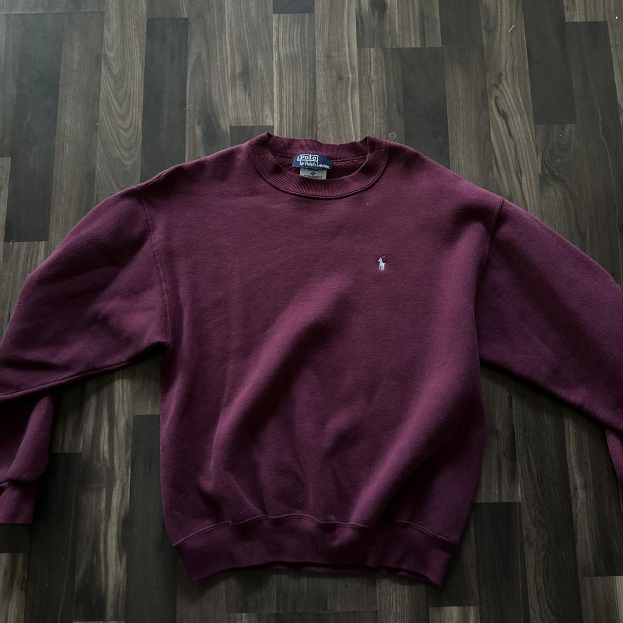 Ralph lauren burgundy online sweatshirt