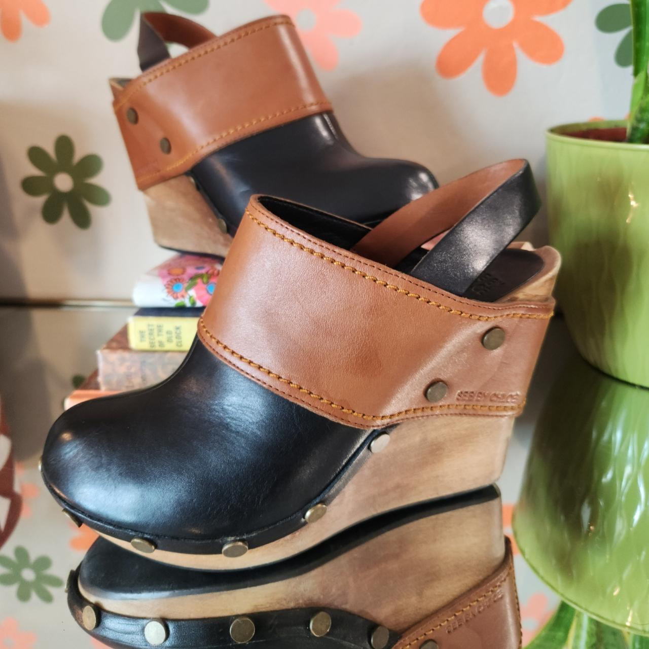 Wooden sales wedge clogs