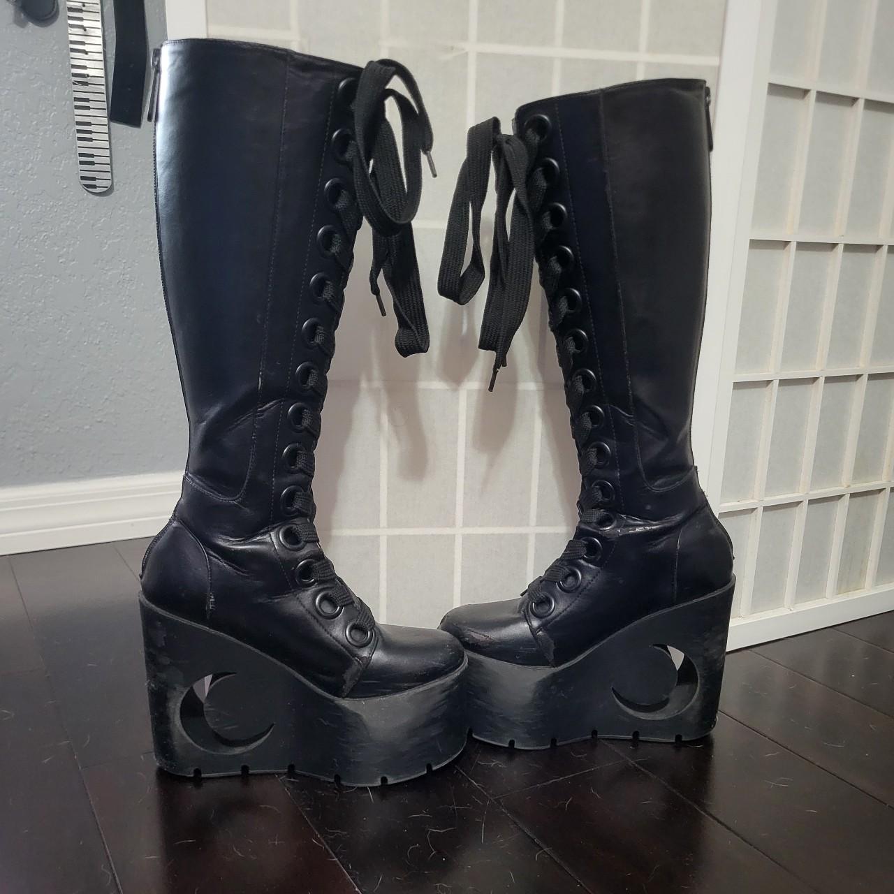 Discontinued KillStar Dawn Wedge boots women's size... - Depop