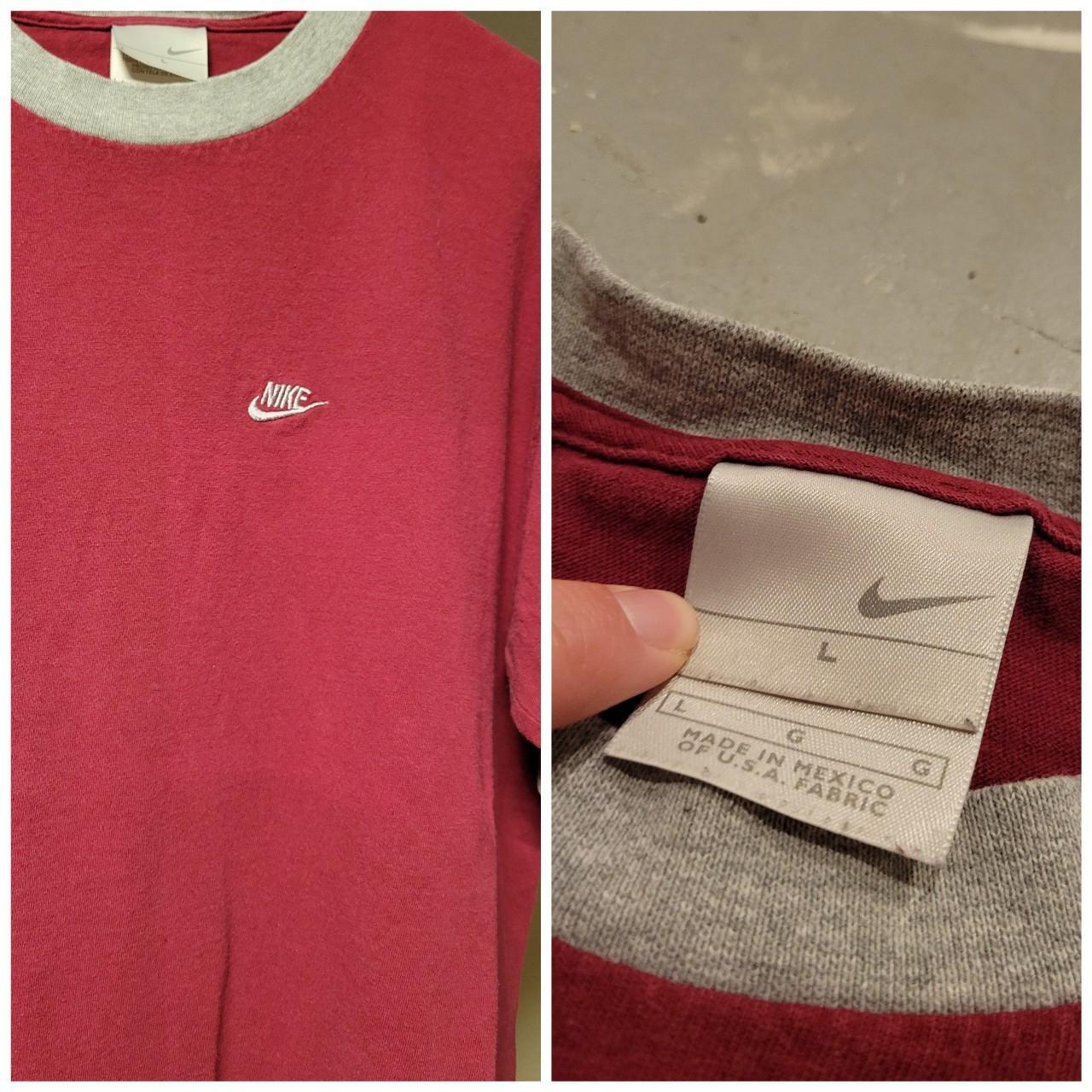 Vintage 2000s Nike Grey Tag Embroidered Logo - Depop