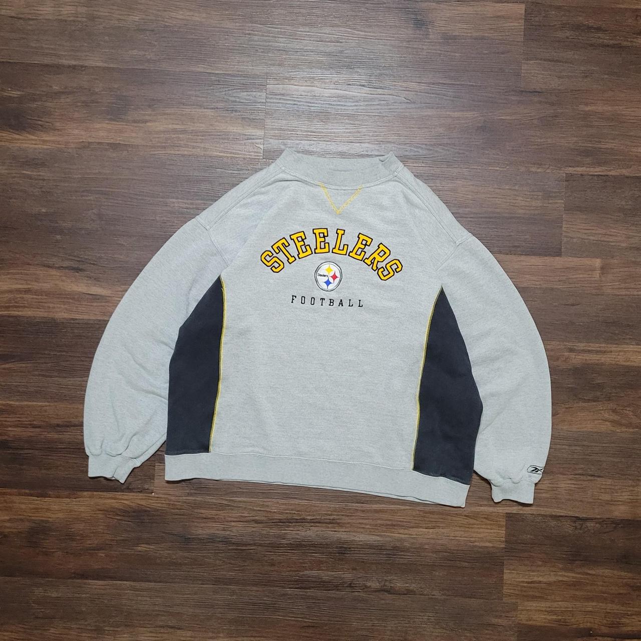 Vintage Reebok Pittsburgh Steelers hoodie Size - Depop