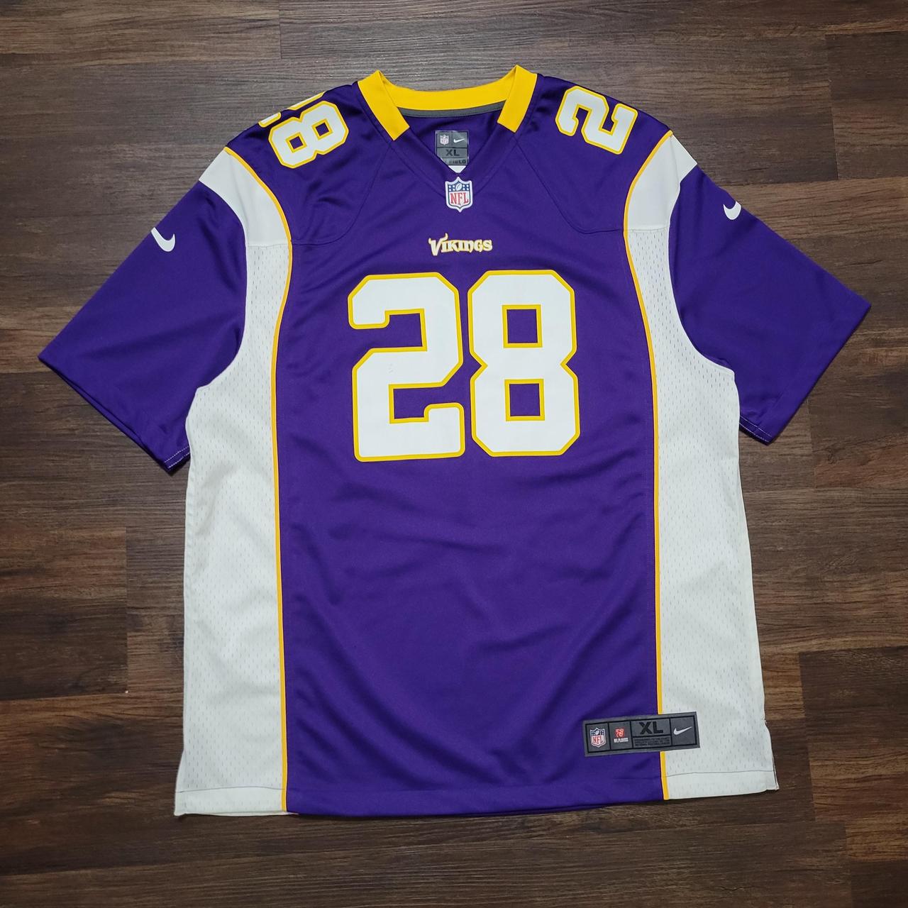 Nike Minnesota Vikings #28 Adrian Peterson 2014 All Black/gold