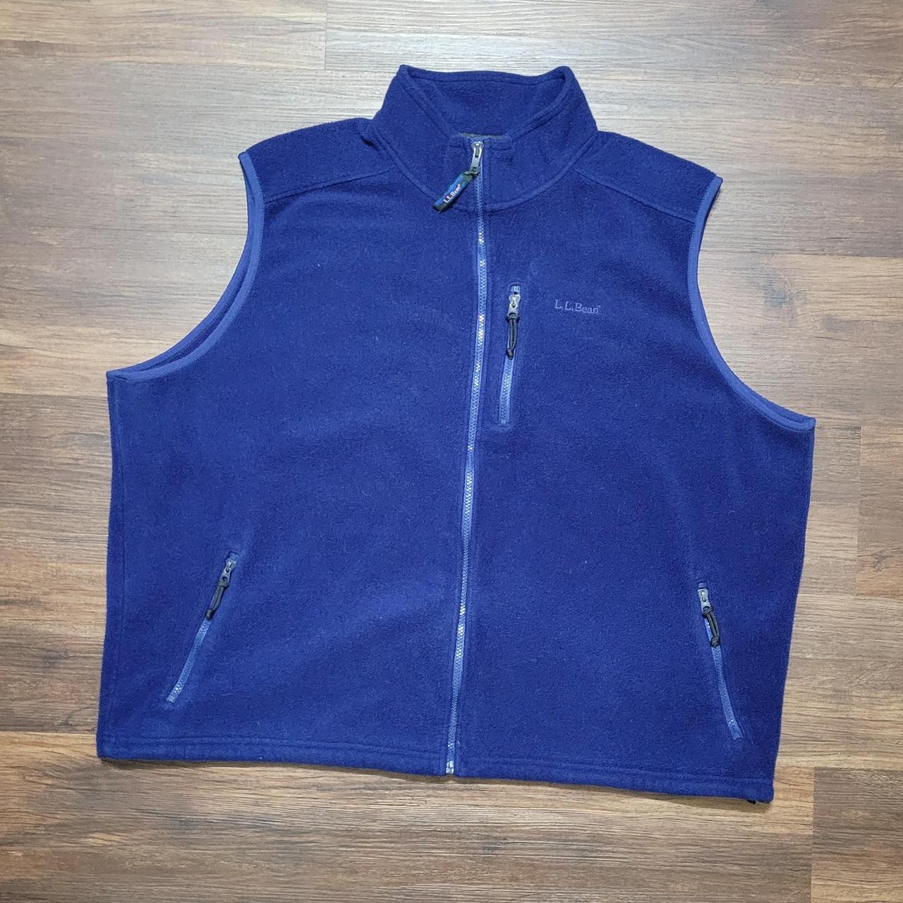 Vintage 1990s L.L.Bean Dark Blue Zip Up Outdoors... - Depop