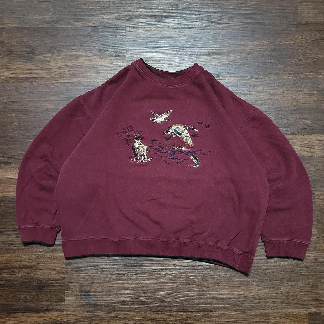 Fishing Embroidery Sweatshirt, Adult Size XL