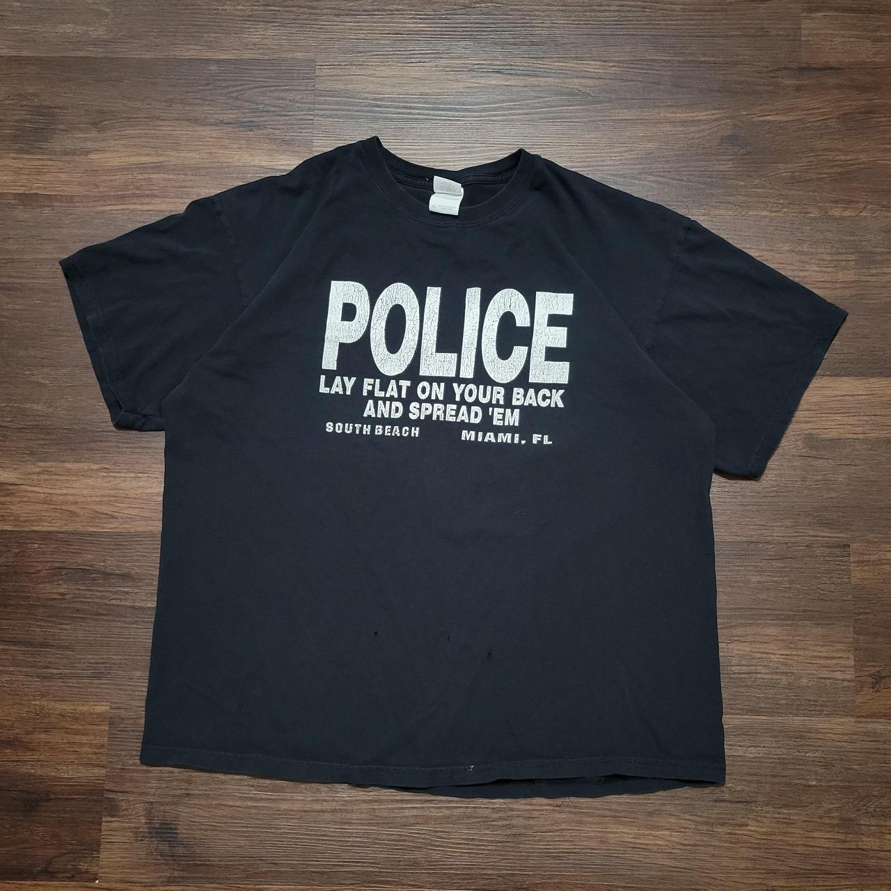 2000s Y2K Police South Beach Miami Florida Faded... - Depop