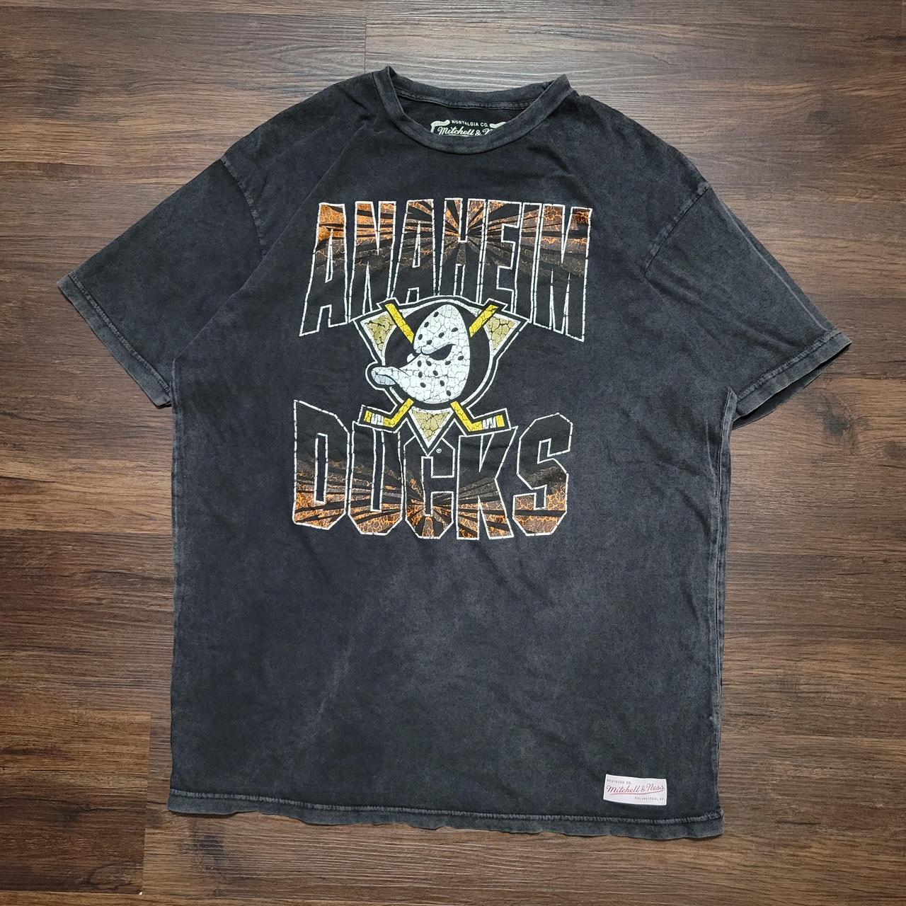 2000s Y2K Mitchell & Ness Anaheim Ducks Faded... - Depop