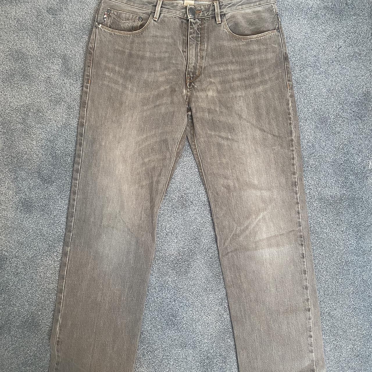 Vintage Burberry grey/brown Jeans in great... - Depop