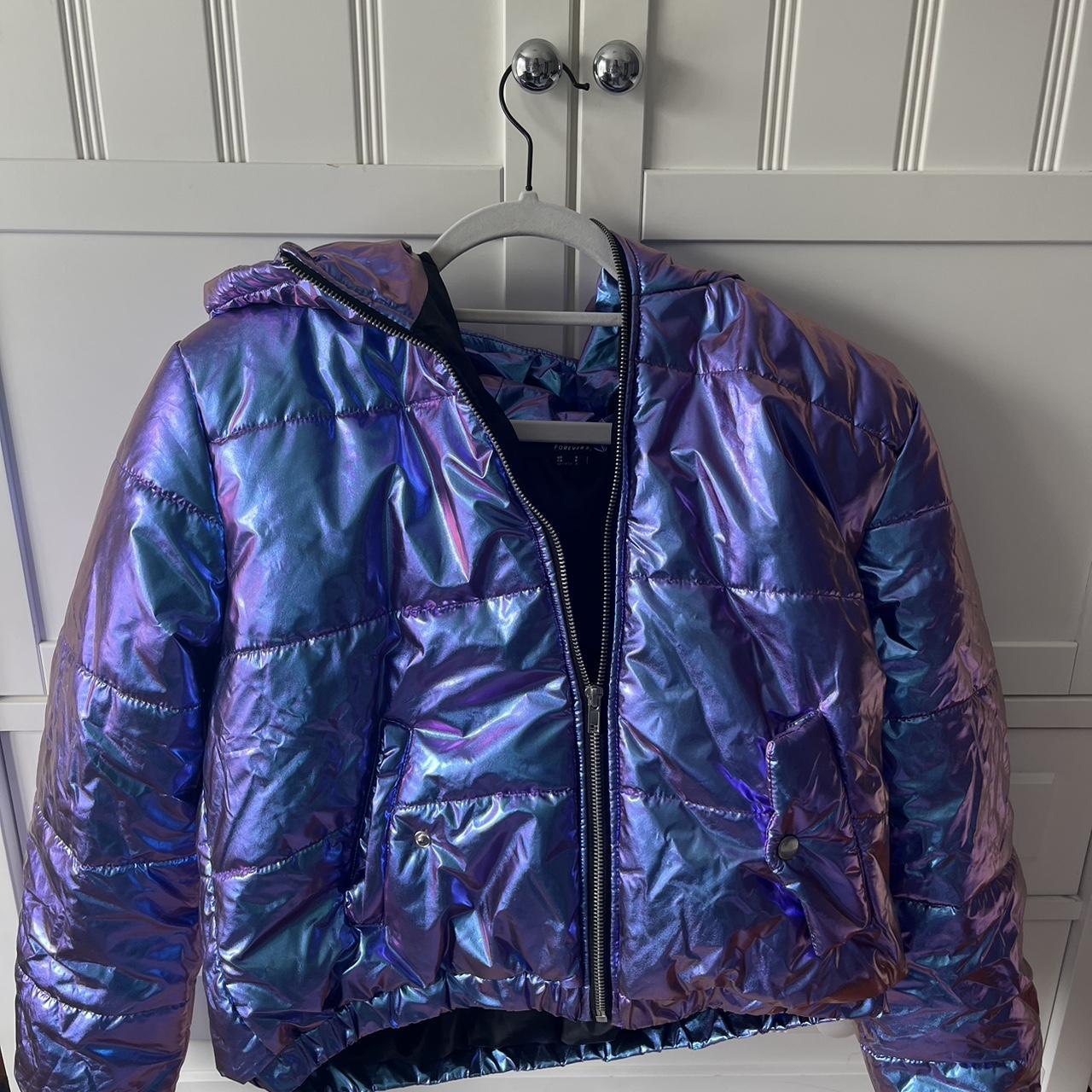 Iridescent puffer sale jacket forever 21