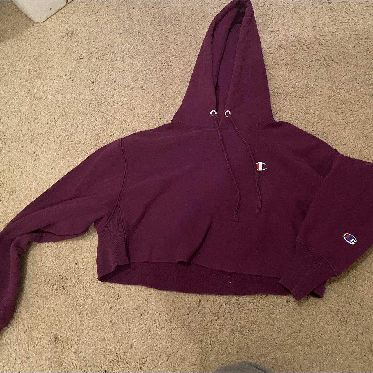 Champion hoodie cheap womens maroon