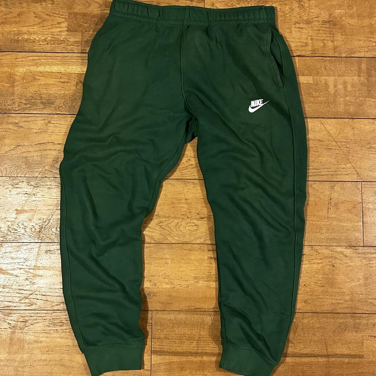 Nike Club dark green tracksuit bottoms these are in. Depop