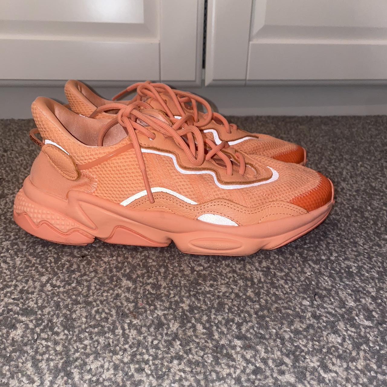 Neon orange adidas Oswego s only worn a couple times. Depop