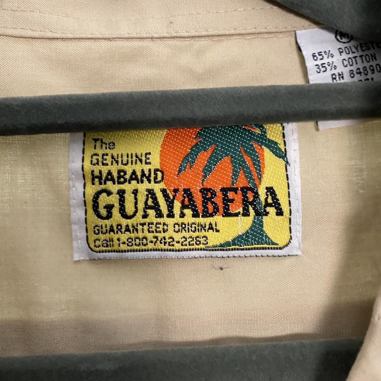 Cuban Button Up Haband Guayabera Size Mens Medium Depop