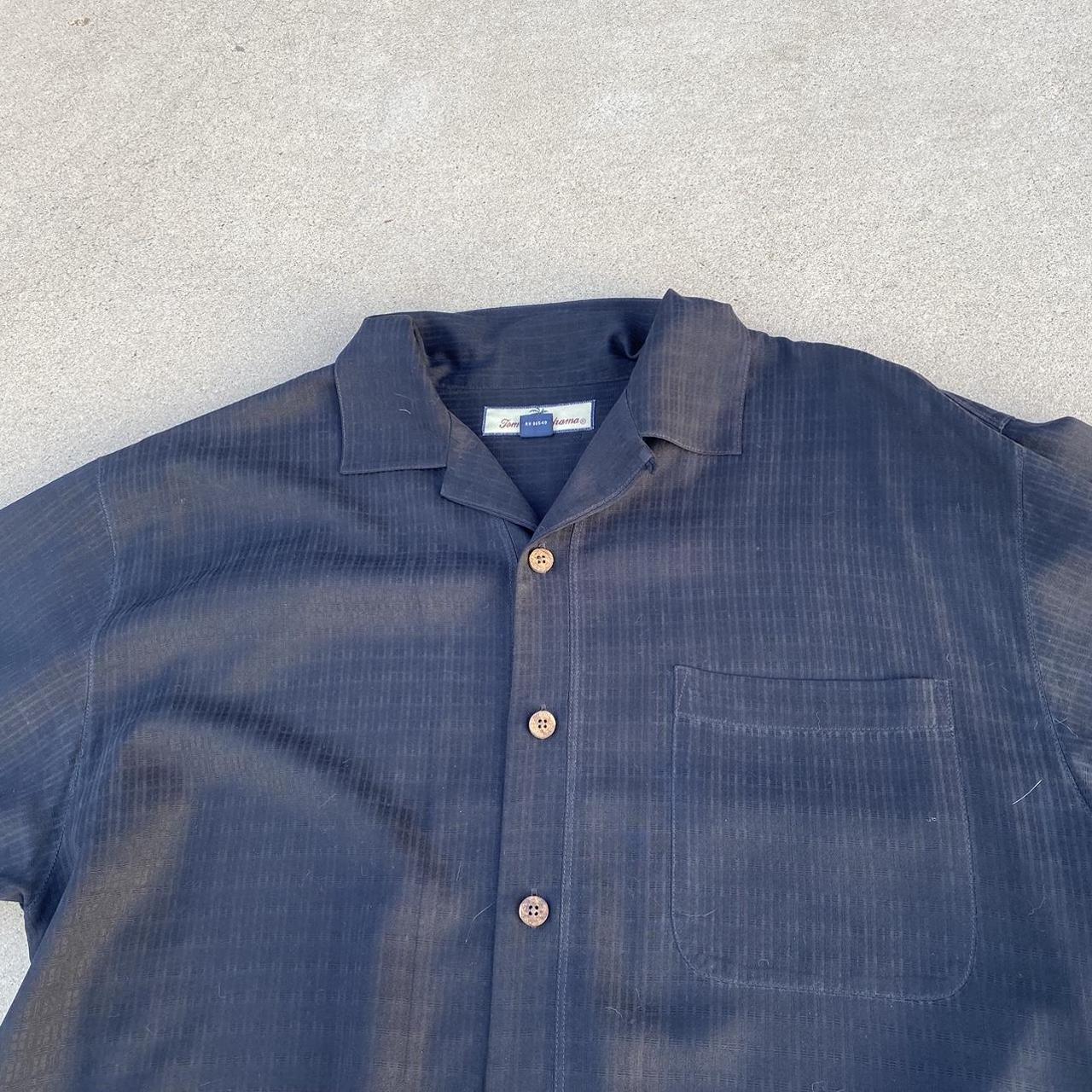 Tommy Bahama Black Button Down Size Mens Medium Depop