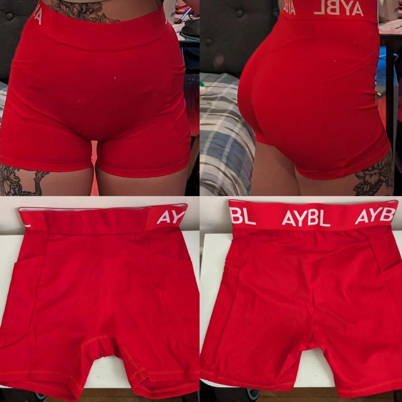 AYBL Womens Training Shorts Red Size S SM Small