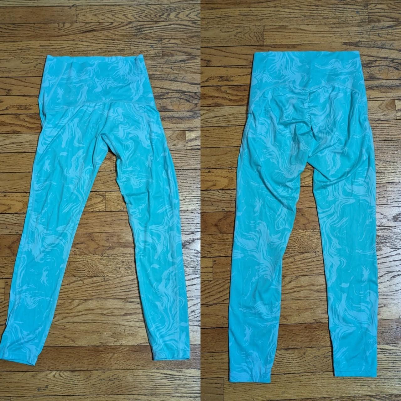 GYMSHARK GS Power Turquoise High Rise Leggings Depop