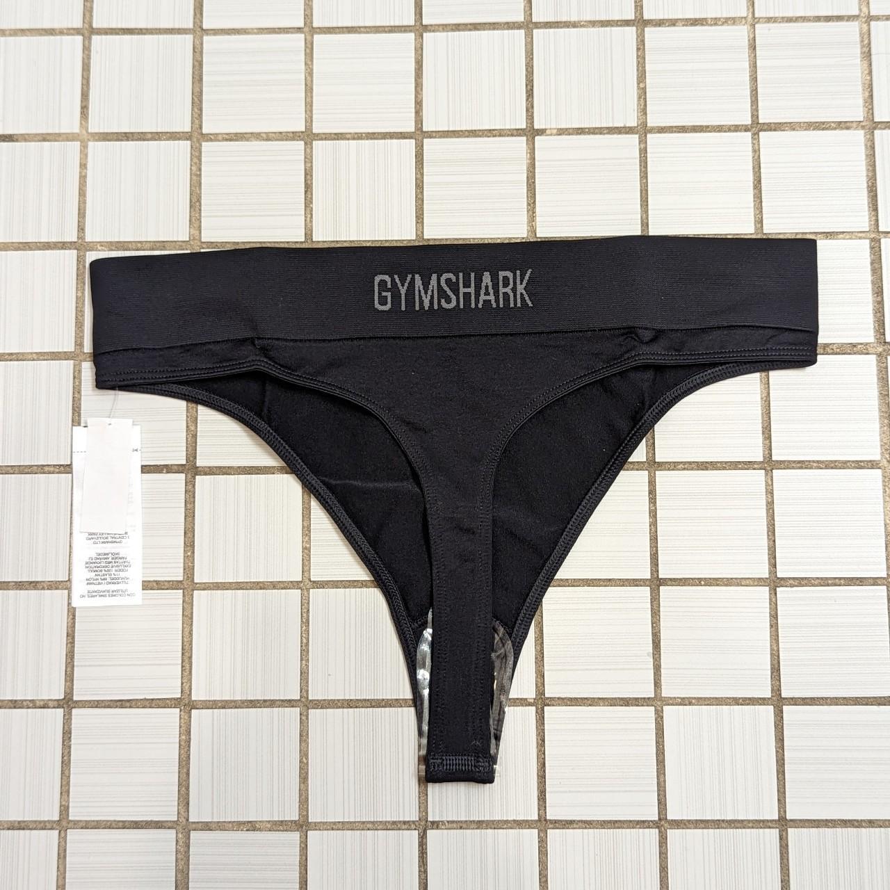 Gymshark Cotton High Waisted Thong - Black