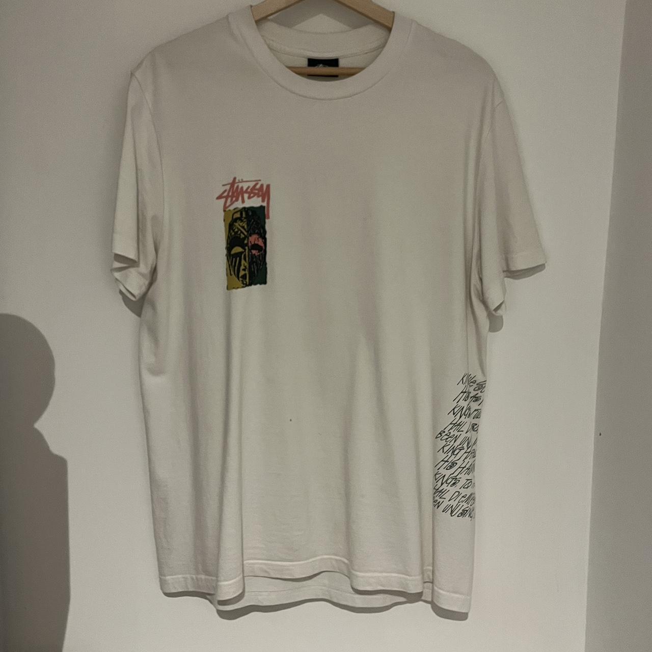 Stussy graphic t shirt Size L good condition with... - Depop