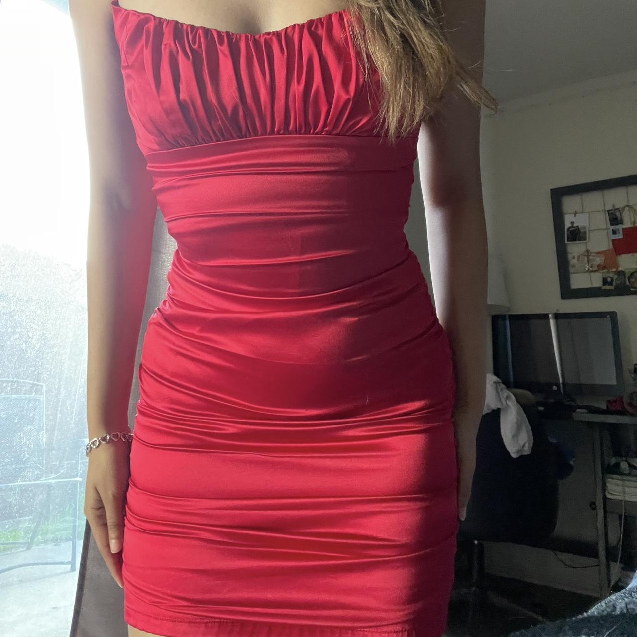 Guess red dress Silky/satin vibe Size XS #guess - Depop