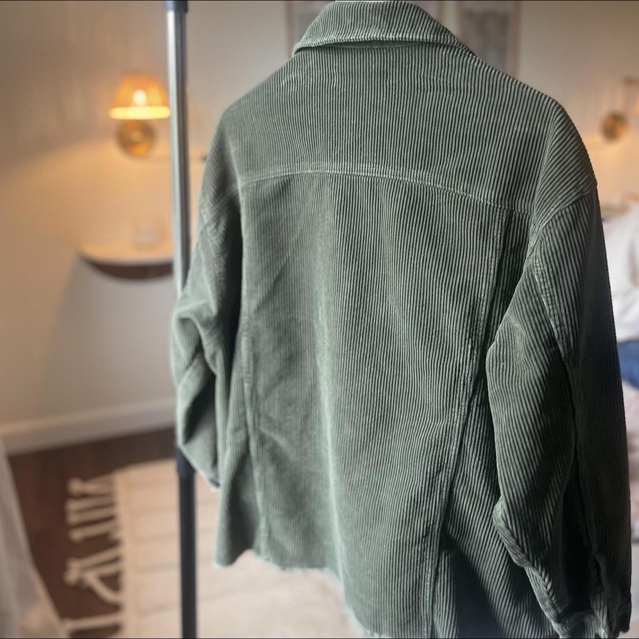 Green corduroy clearance jacket zara