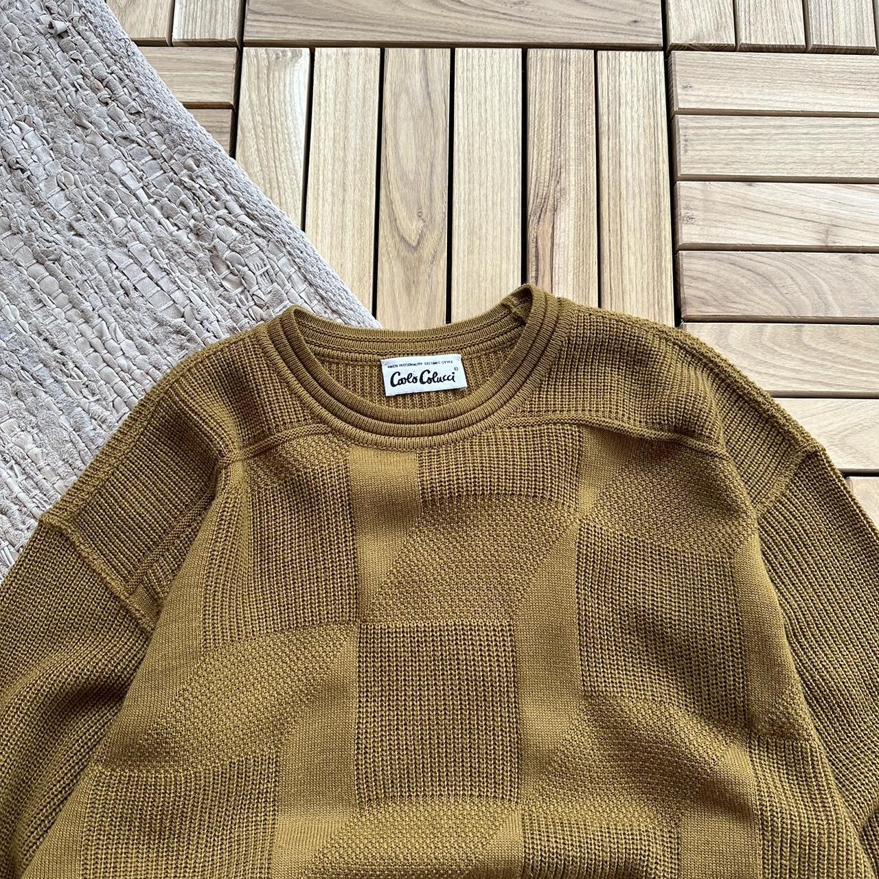 VINTAGE CARLO COLUCI KNITTED SWEATER SWEATSHIRT... - Depop