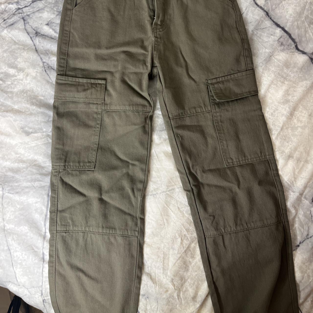 Shein petite cargo pants khaki Size: XS Slightly... - Depop