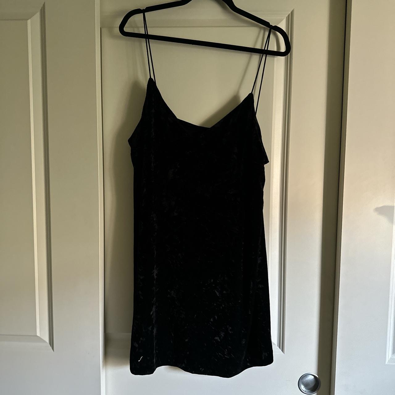 Little Black Dress Spaghetti Straps Velvet Depop