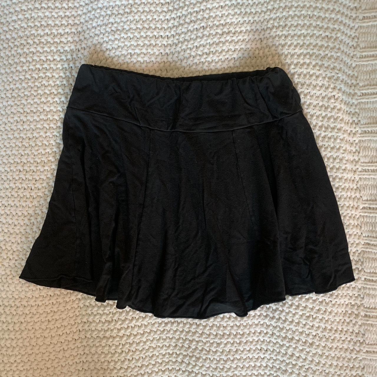 Brandy Melville black flowy mini skirt Can be... - Depop