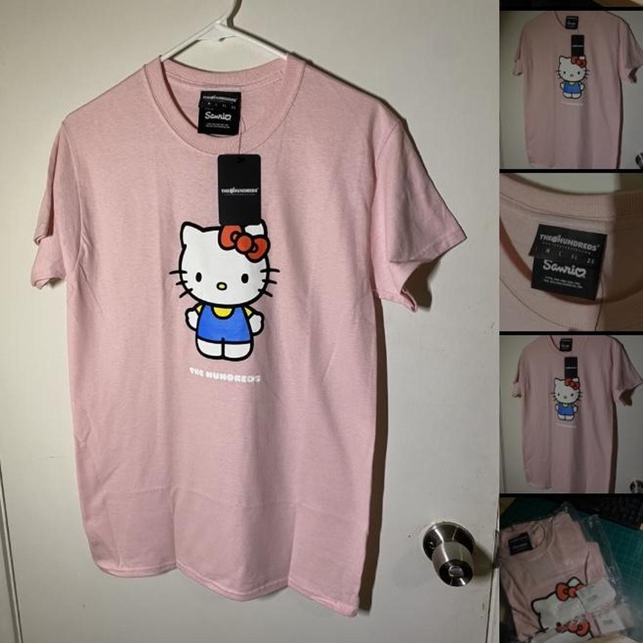 Sanrio Men's Pink and White T-shirt | Depop