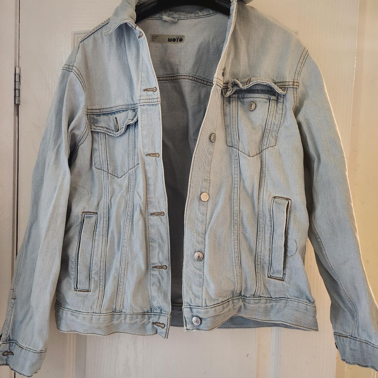 Topshop moto oversized hot sale denim jacket