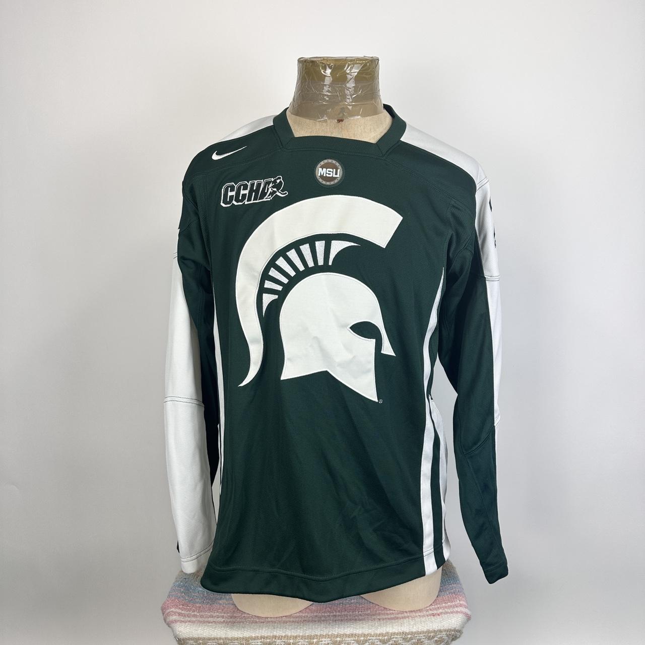 Men's Nike White Michigan State Spartans Replica College Hockey Jersey Size: Medium