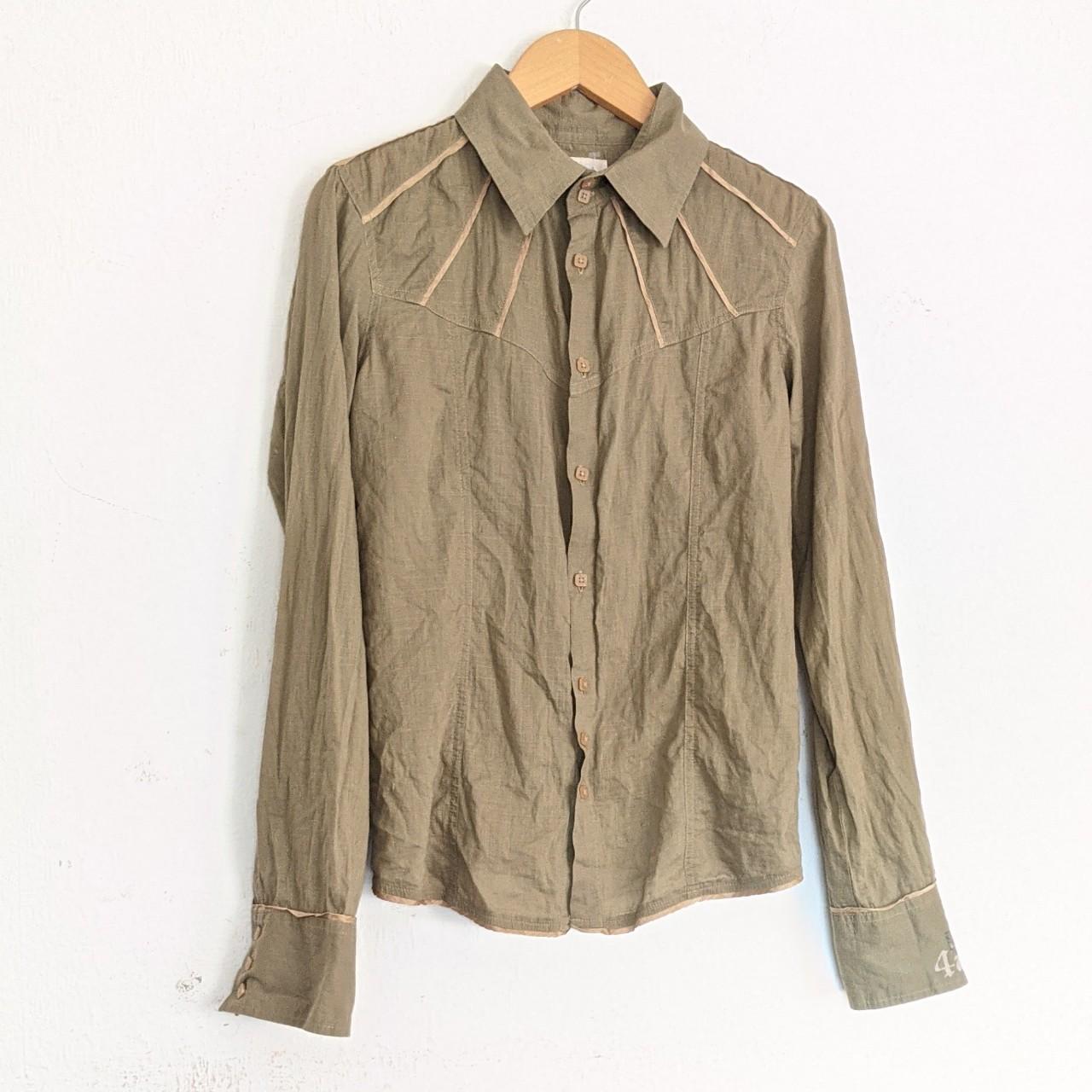 Diesel Women's Khaki Shirt | Depop