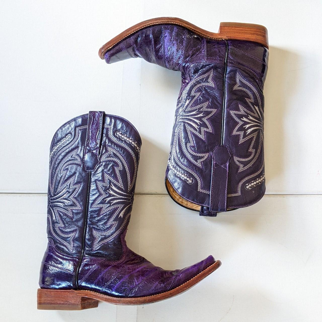 Mens purple cowboy boots best sale