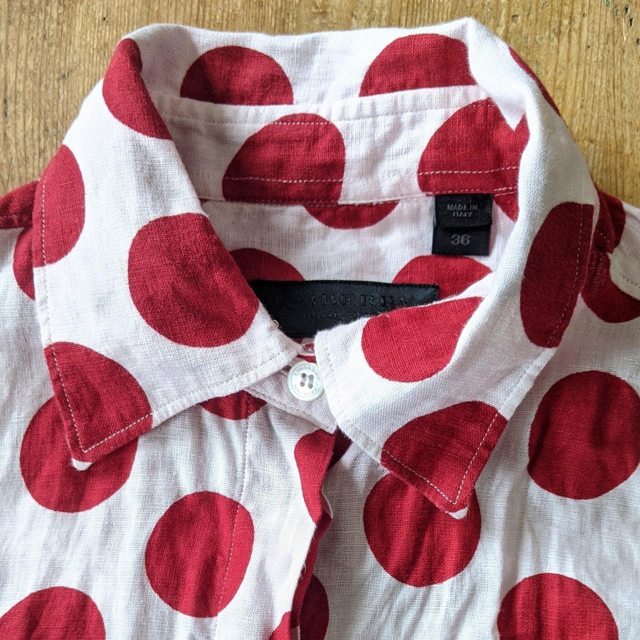 Burberry Red polka dot factory shirt