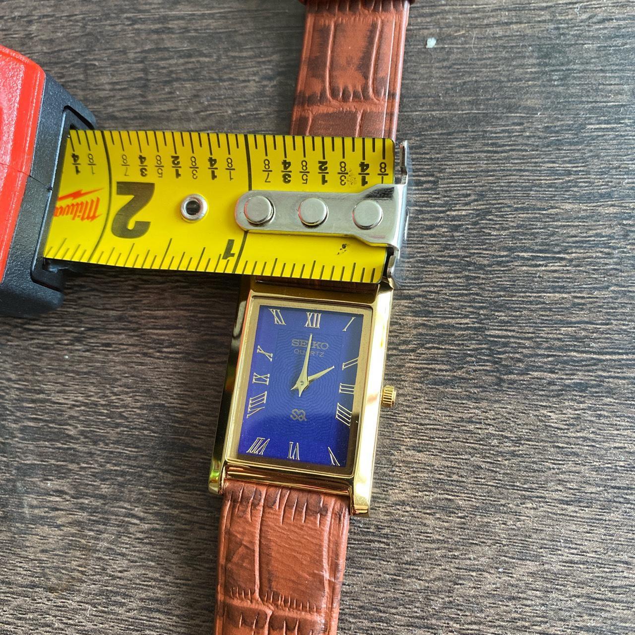 Vintage Seiko watch new battery on new 20mm leather... - Depop
