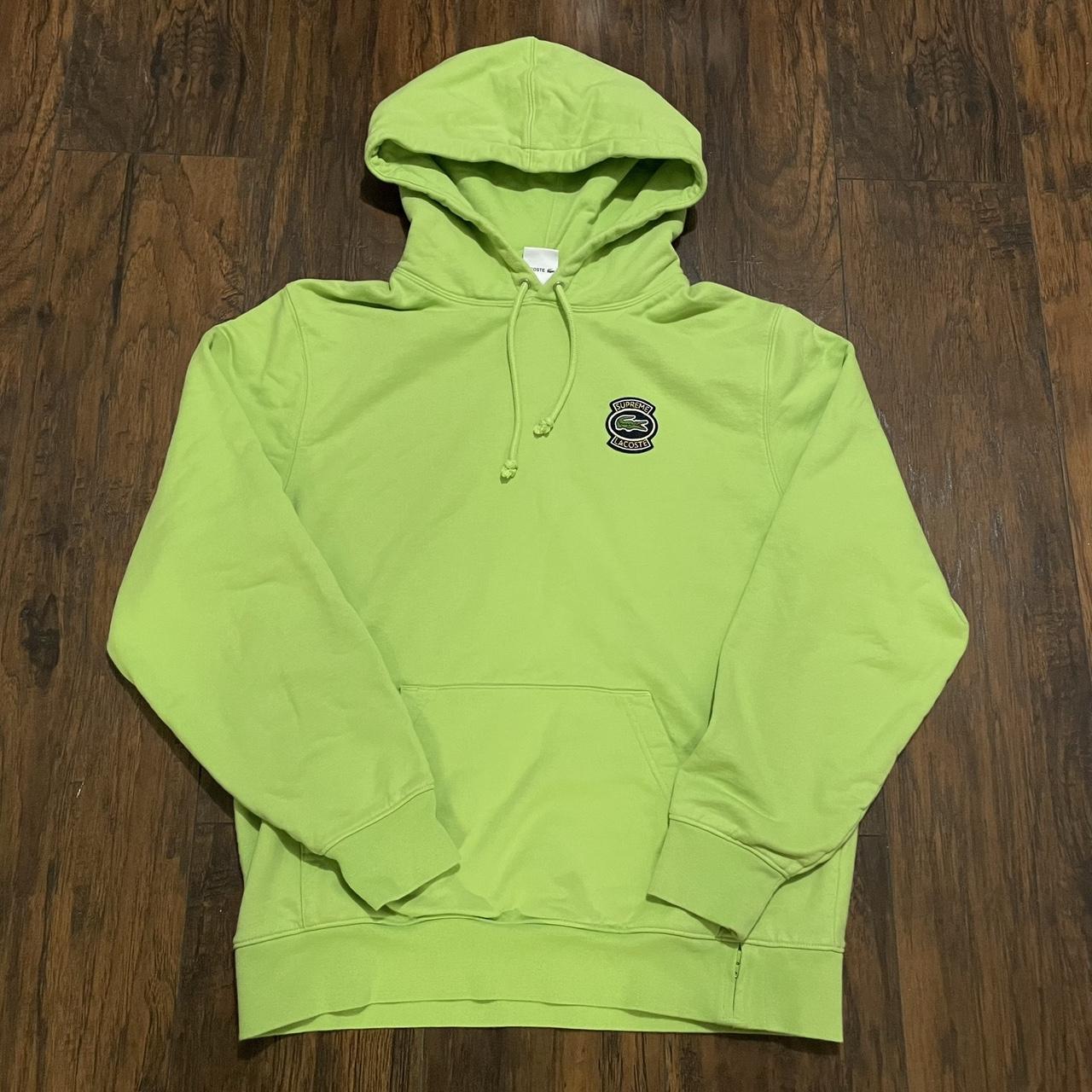 Supreme Lacoste Hoodie Green Size Medium... Depop