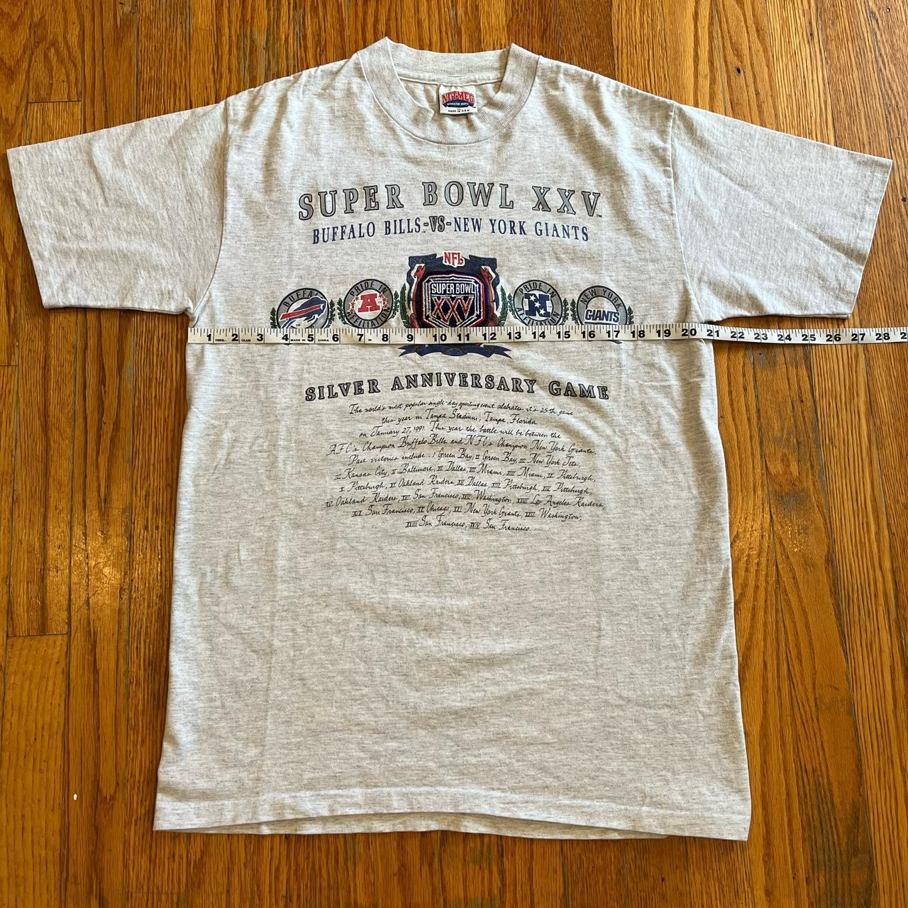 Vtg 1991 NFL Buffalo Bills Super Bowl XXV White - Depop