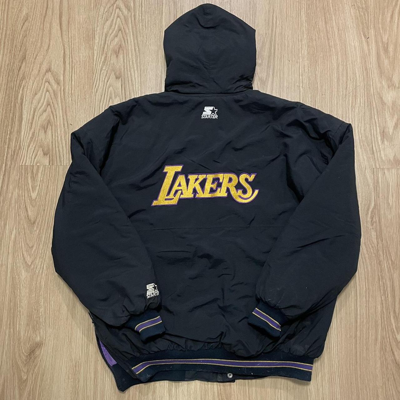 Lakers 90s starter Jacket winter Size XL... - Depop