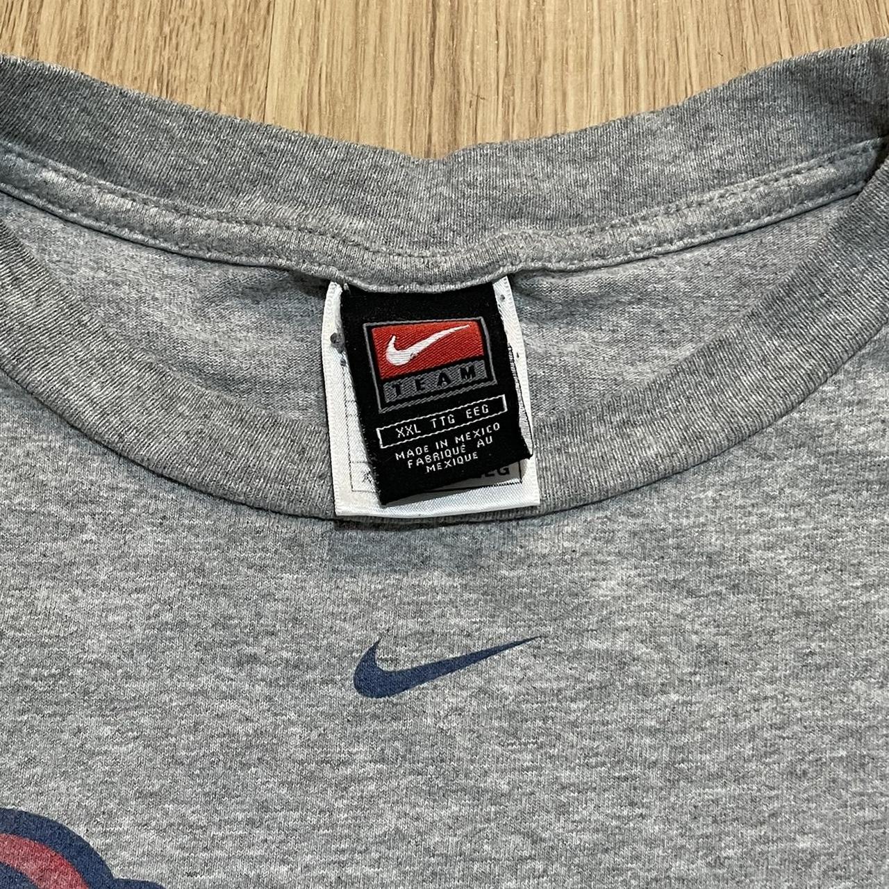 NIKE Grey Swoosh Atlanta Braves Baseball MLB Tee (XXXL)