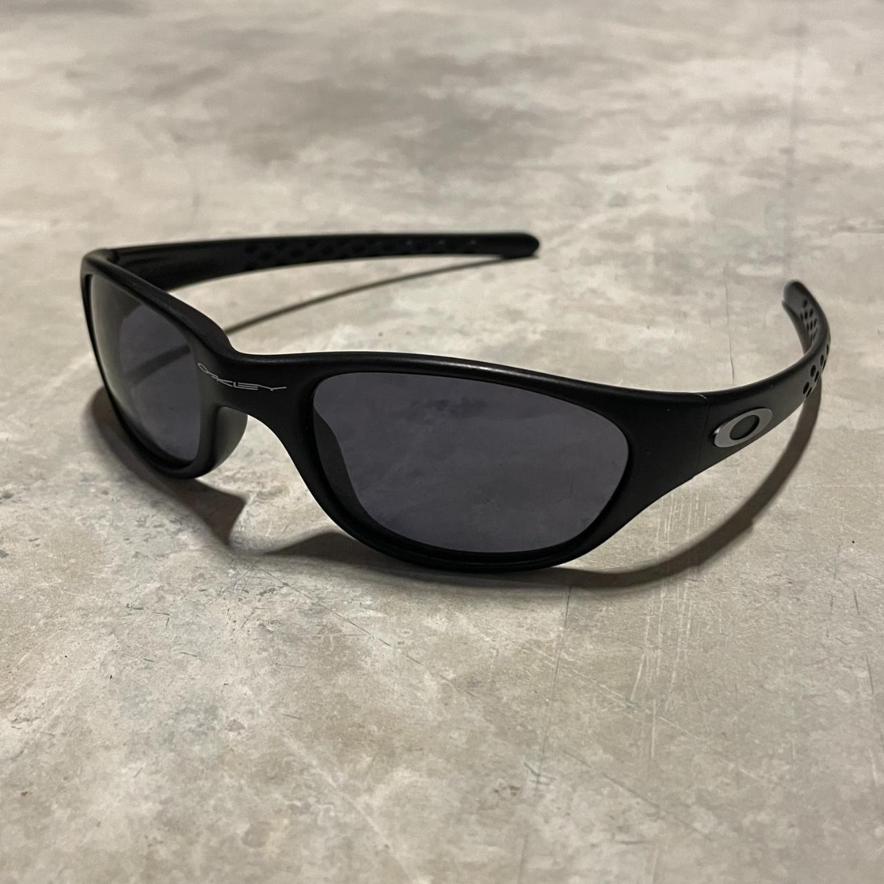 Vintage Oakley Silver Half Jacket 1.0 Sunglasses. W/ - Depop