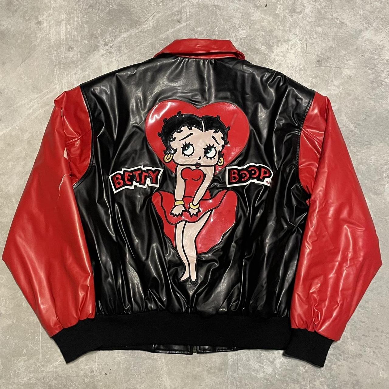 Portamonete Betty Boop Varsity - Borgogna, 12x8.5cm, Con Zip E Gancio