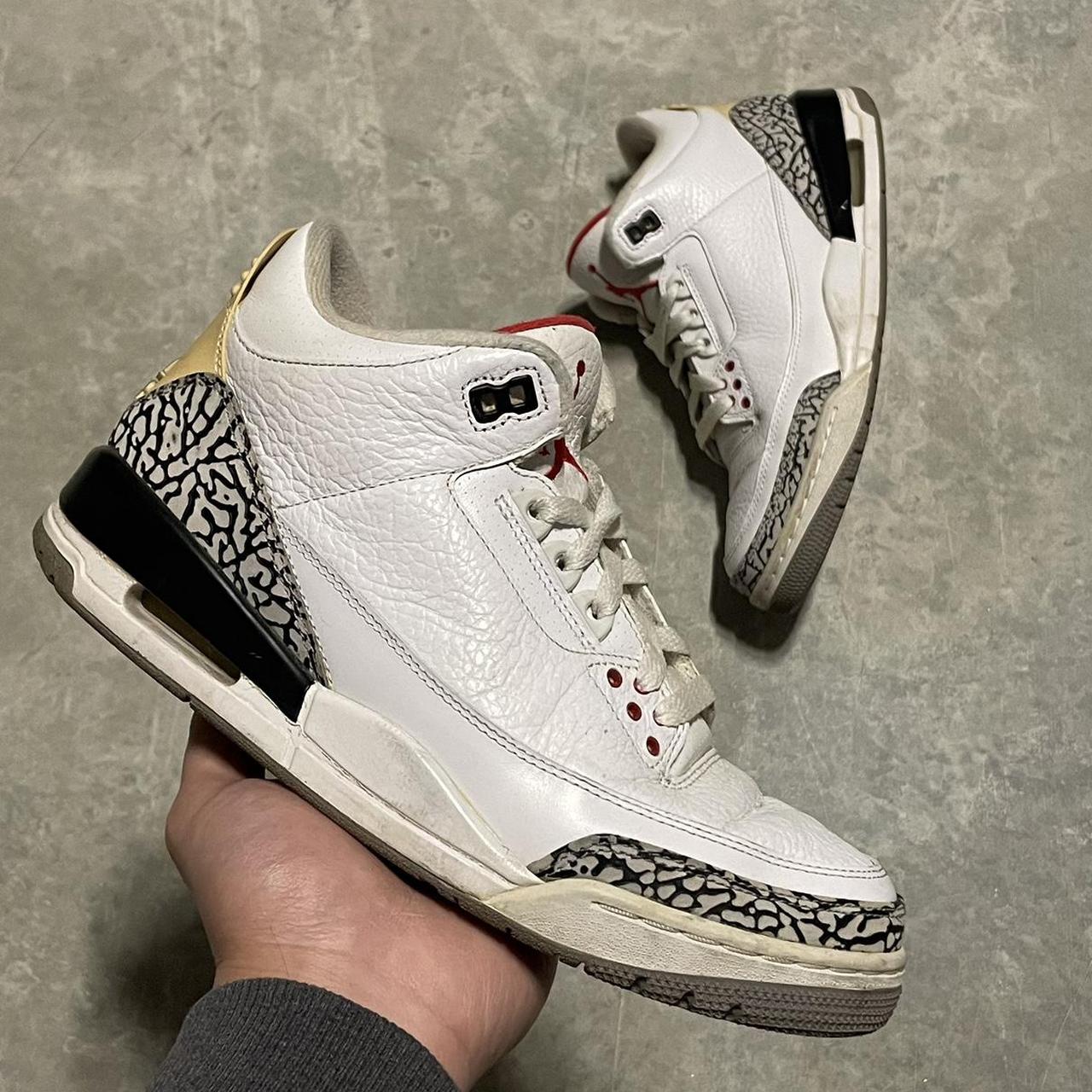 Nike Air Jordan 3 White Cement 2011 Release Yellowed... - Depop