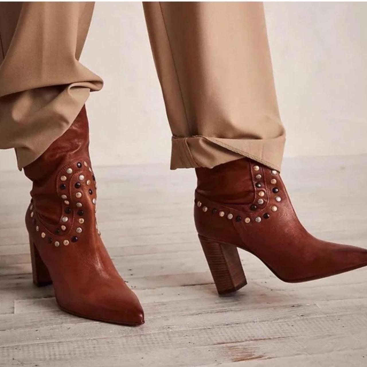 Free People Dakota outlets Studded Western Boots