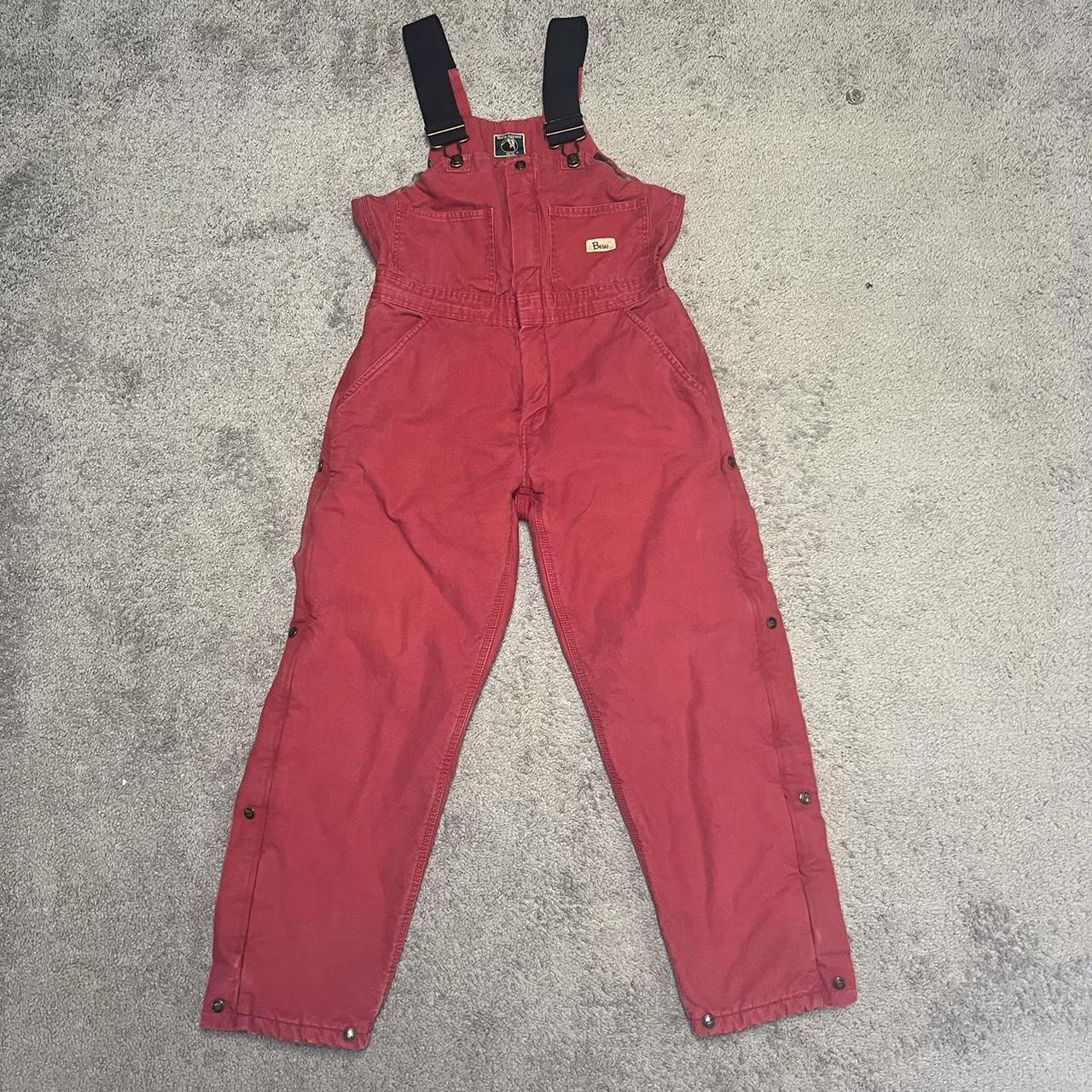 Red Berne Overalls, great color on these with very... - Depop