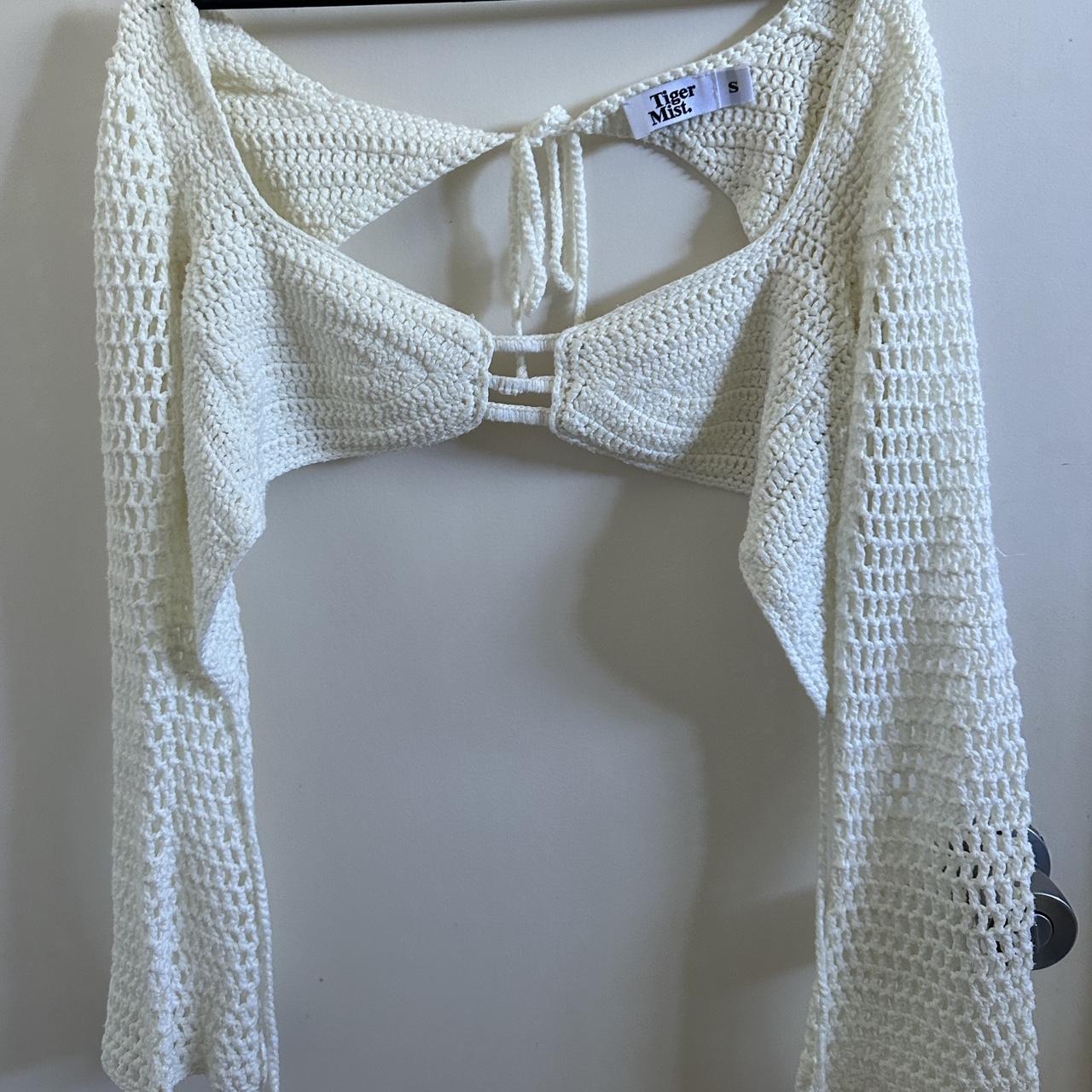 tiger mist crochet top like new Depop